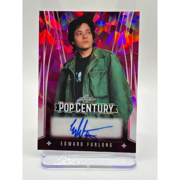 2025 Leaf Metal Pop Century Edward Furlong Pink Crystal Auto 5/8 SP Terminator - Picture 1 of 2